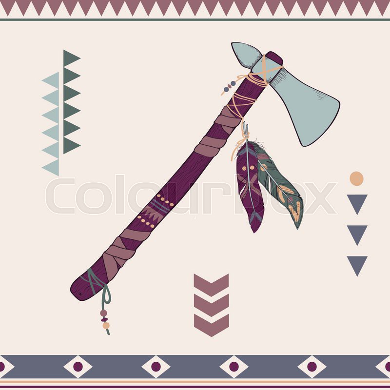 Vector illustration of native American | Stock vector | Colourbox