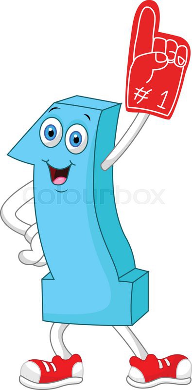 Vector illustration of Cartoon number | Stock vector | Colourbox