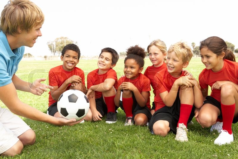 young boys football team