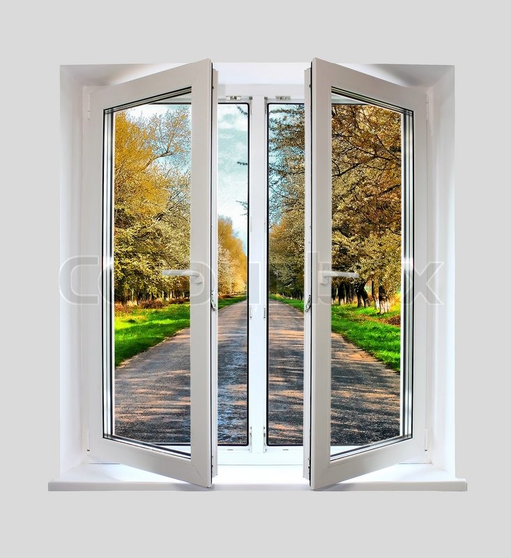 Weißes Kunststoff-Fenster zu öffnen, | Stock Bild | Colourbox