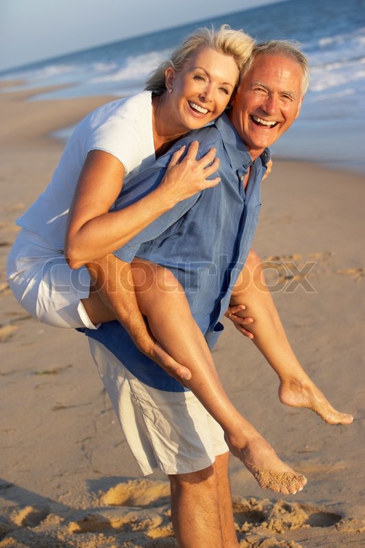 Older Couple On Beach Older Couple On Beach