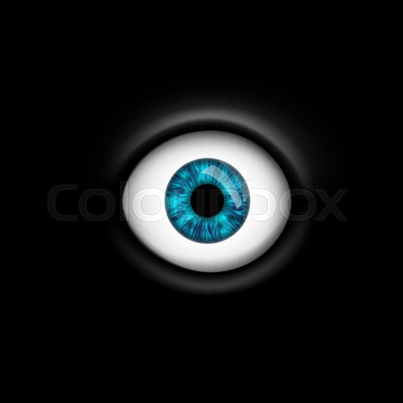 Human eye isolated on black background | Stock vector | Colourbox
