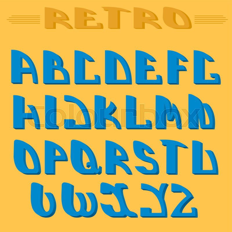 modern retro typeface