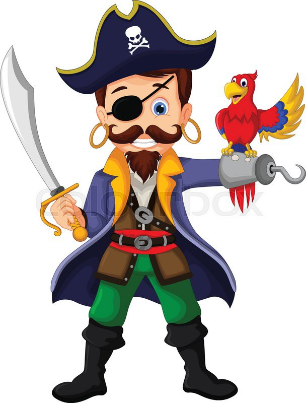 Vector illustration of Cartoon pirate | Stock vector | Colourbox