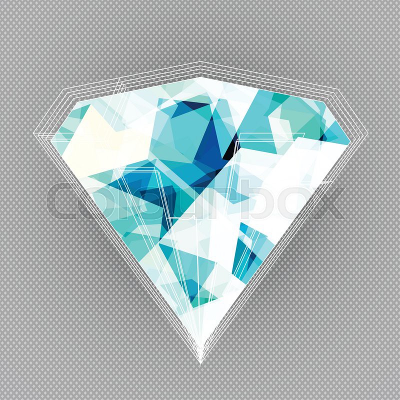 Blue diamond background with blue | Stock vector | Colourbox