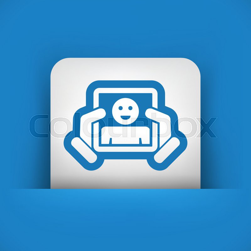 Look in the mirror icon | Stock vector | Colourbox