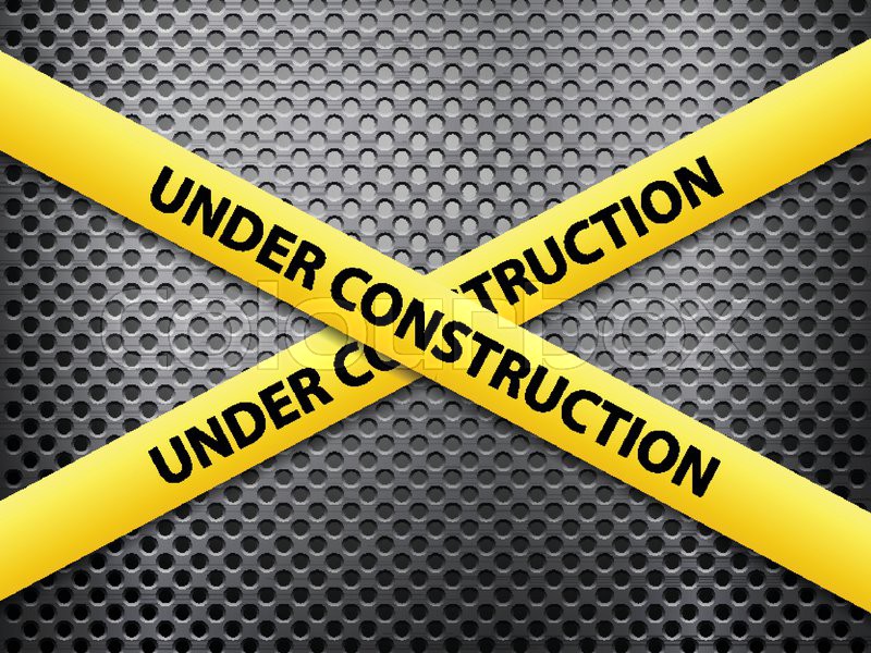 yellow under construction tape