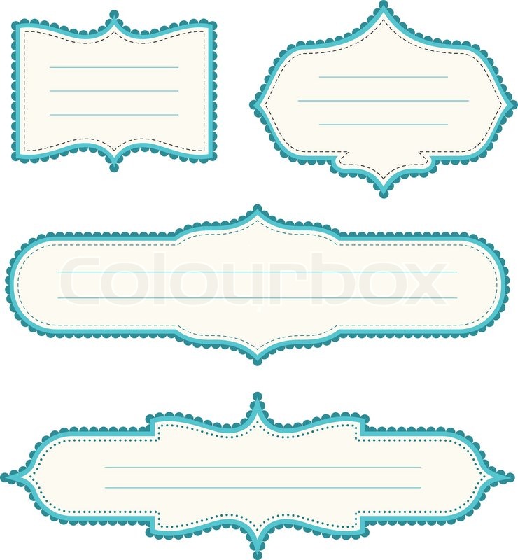 label envelope frame stock vector colourbox