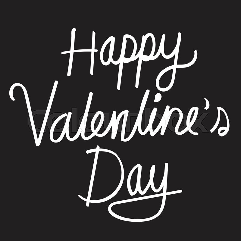 Happy valentine's day coloring page HAPPY VALENTINES DAY Hand Lettering | Stock vector | Colourbox