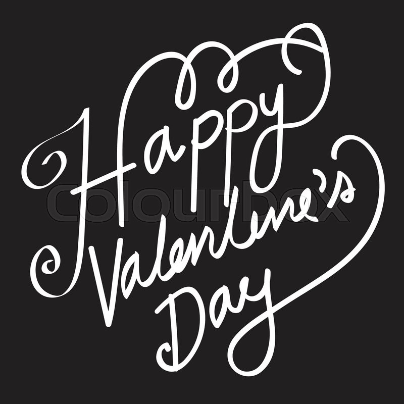 Happy valentines day hand lettering HAPPY VALENTINES DAY Hand Lettering | Stock vector | Colourbox