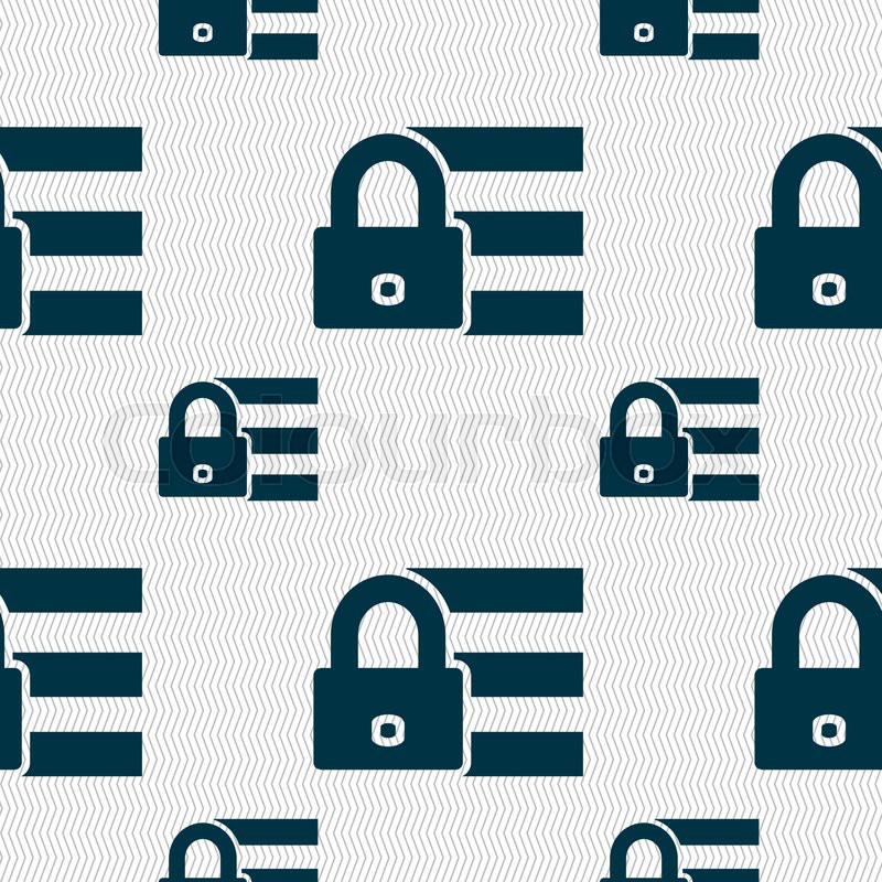 lock login icon sign seamless pattern with geometric texture