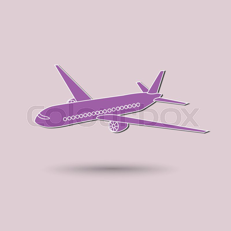 Vector illustration of airplane | Stock vector | Colourbox
