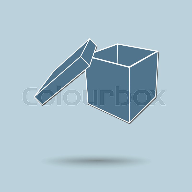 Vector illustration of box against | Stock vector | Colourbox