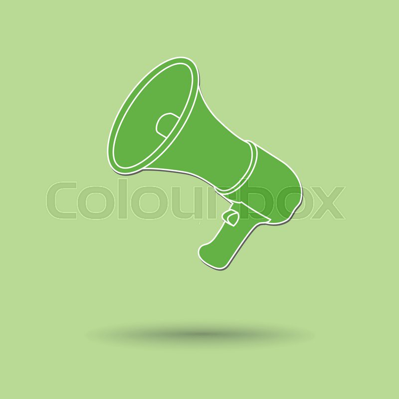 Vector illustration of Megaphone | Stock Vector | Colourbox