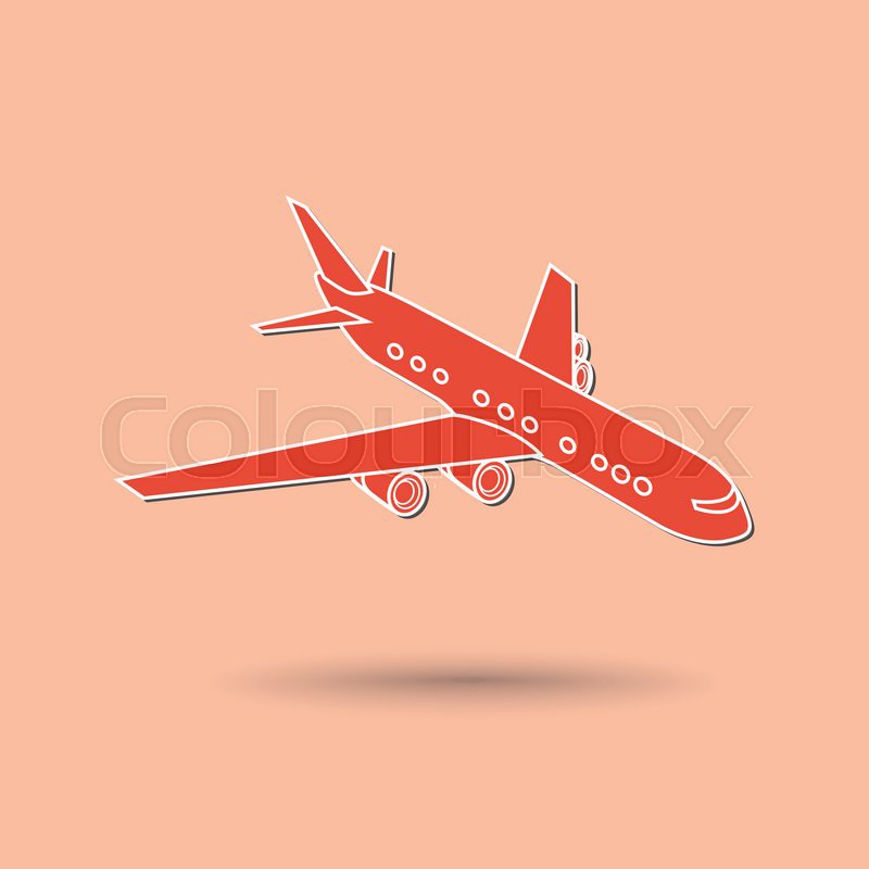 Vector illustration of airplane | Stock vector | Colourbox