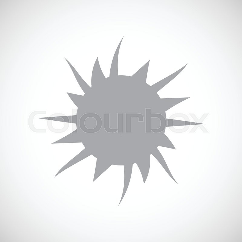 Sun web black icon on a white | Stock vector | Colourbox