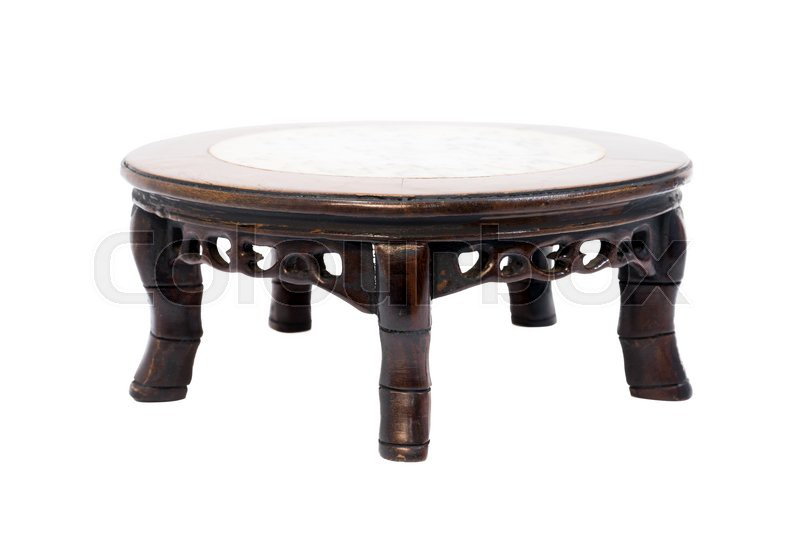 Chinese Style Short Antique Round Table Stock Image Colourbox