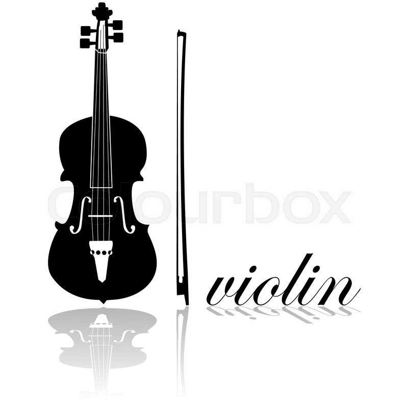 Icon showing a violin combined with | Stock vector | Colourbox