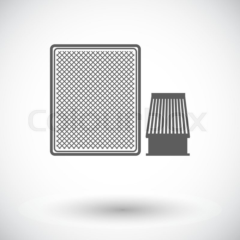 Automotive filter. Single flat icon on Stock vector Colourbox