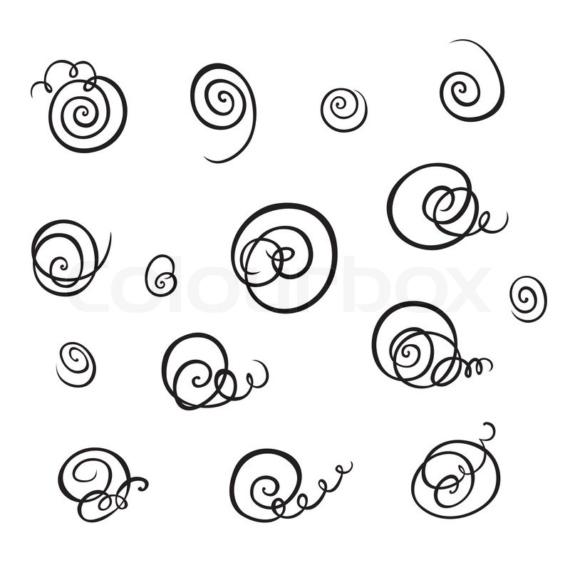 Curly, lines, vector | Stock Vector | Colourbox