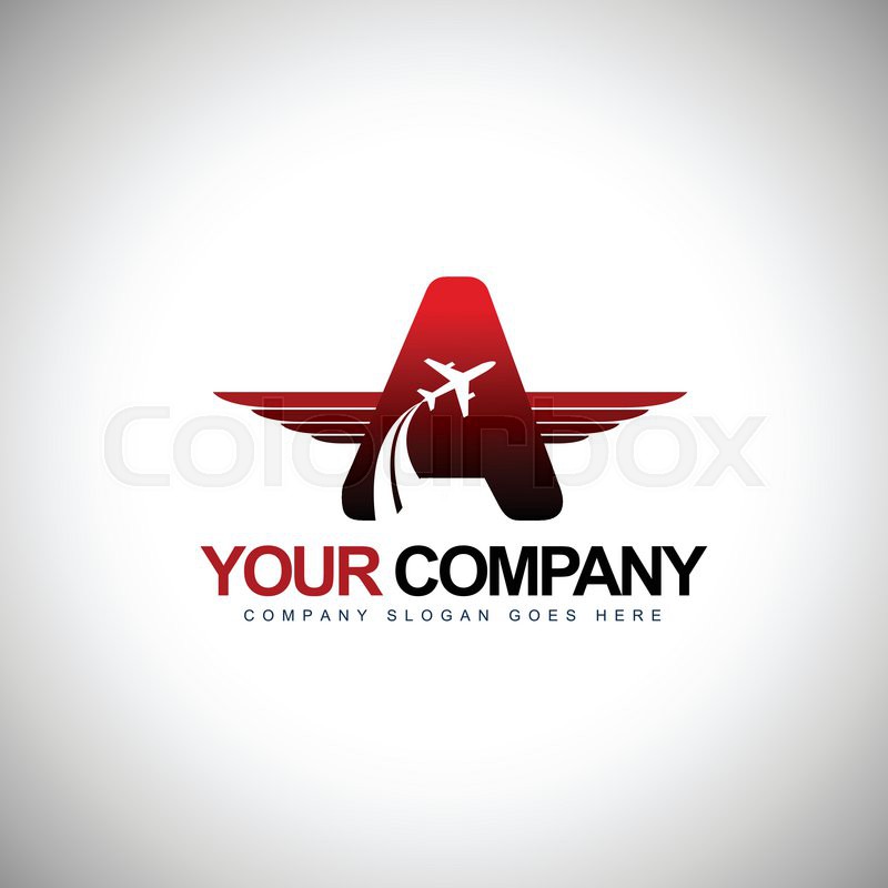 plane logo design concept airplane stock vector colourbox plane logo design