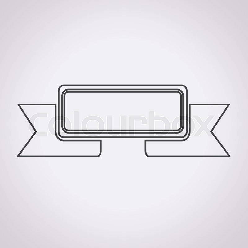 Ribbon Banner Icon Stock Vector Colourbox