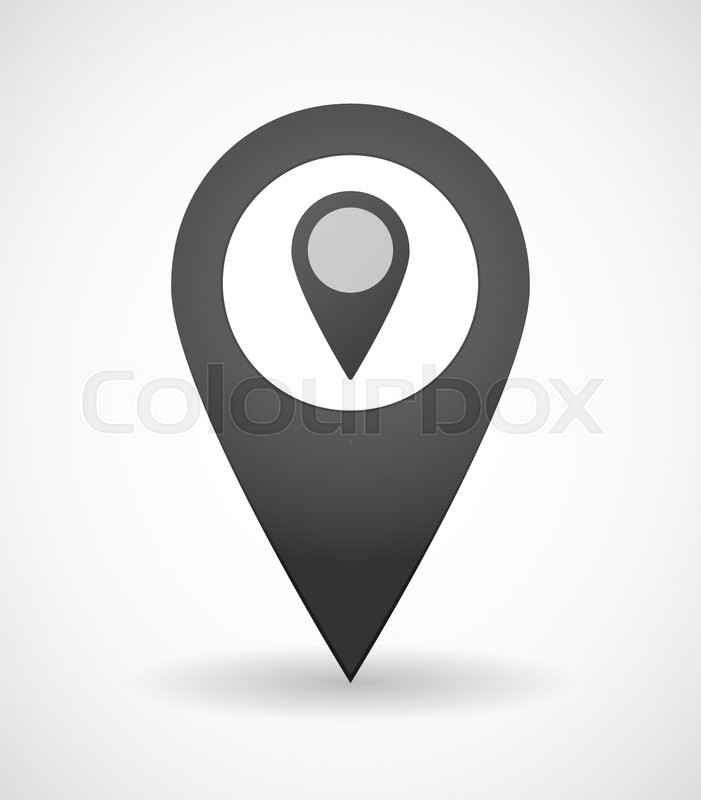 Illustration of a map mark icon with a ... | Stock vector | Colourbox