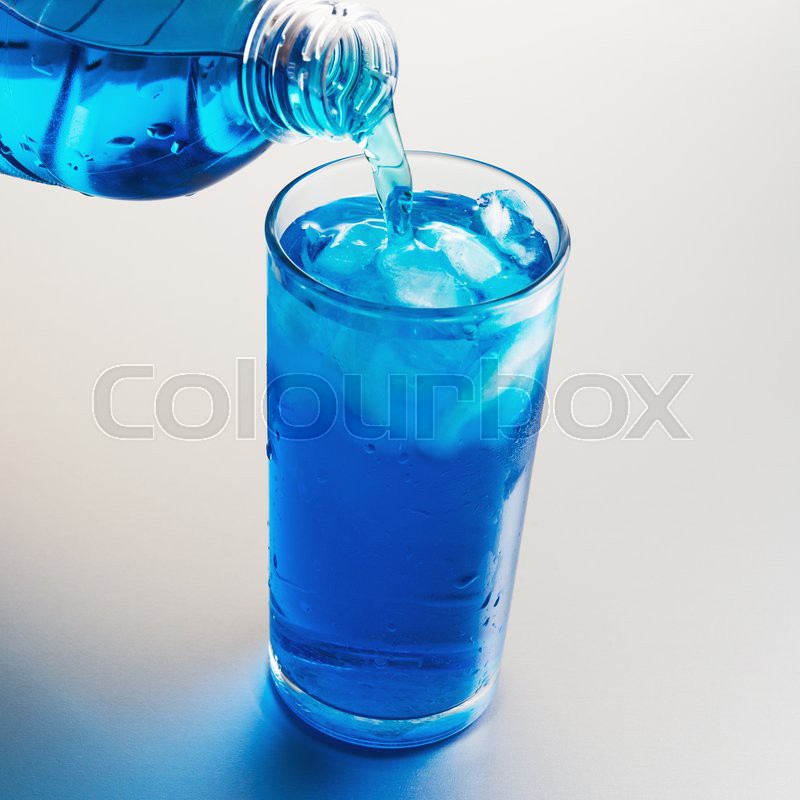 Pouring cold water into glass Stock image Colourbox