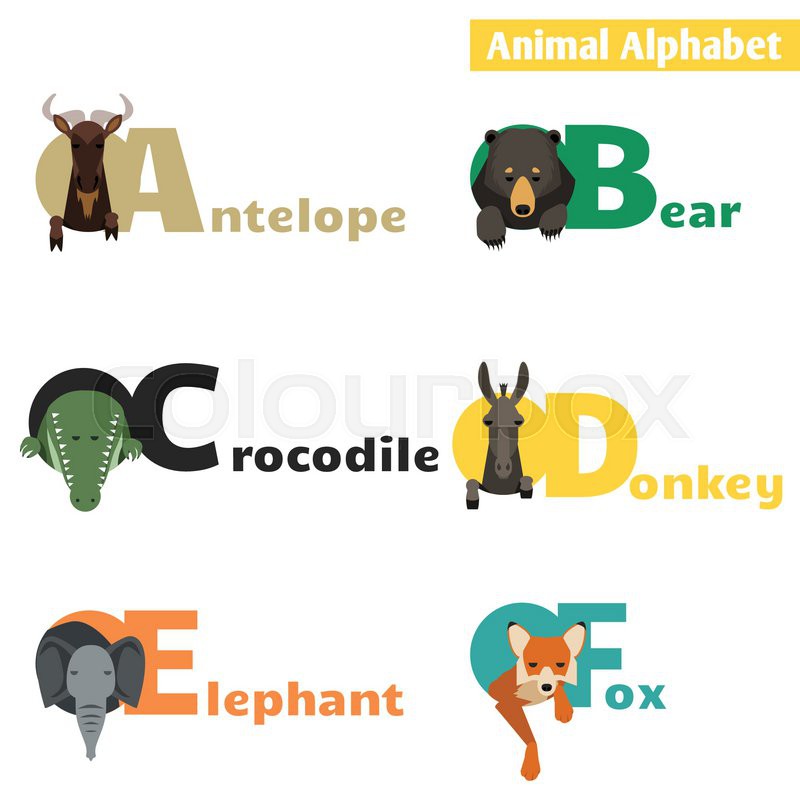 F Animal Alphabet Letters
