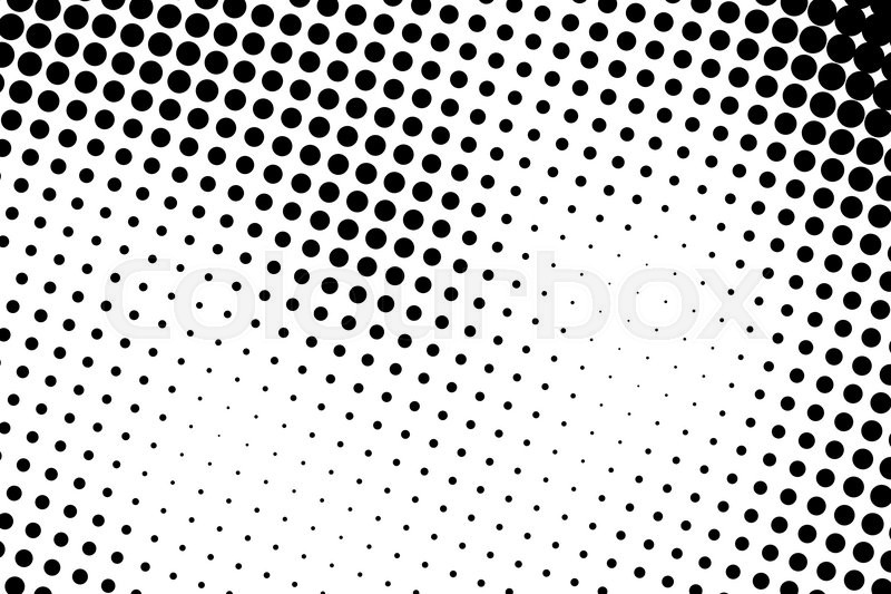 Halftone dots. Black and white dot background. Black dots