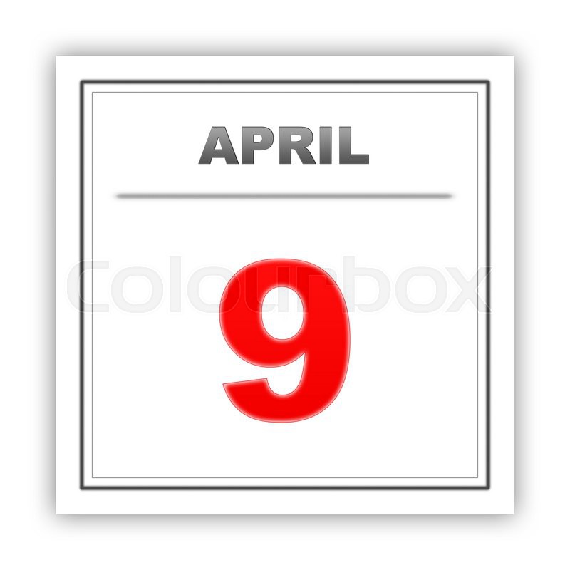 April 9. Day on the calendar. 3d | Stock Photo | Colourbox