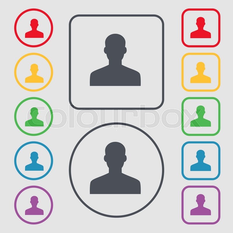 User, Person, Log in icon sign. symbol ... | Stock vector | Colourbox