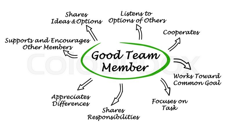 Characteristics Of Good Team Member Stock Image Colourbox