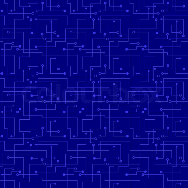 vector blue seamless pattern stock vector colourbox blue circuit board pattern