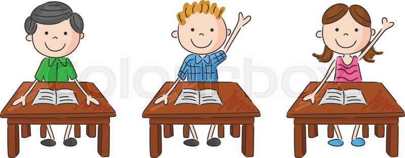 vector illustration of cartoon school stock vector colourbox kids in school cartoon
