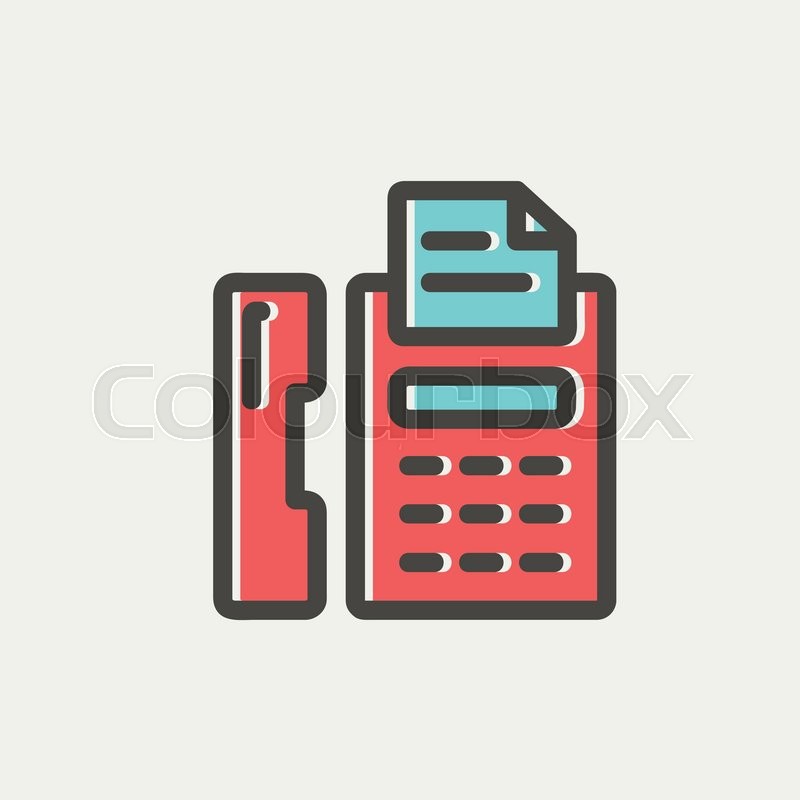 fax machine icon thin line for web and mobile modern minimalistic