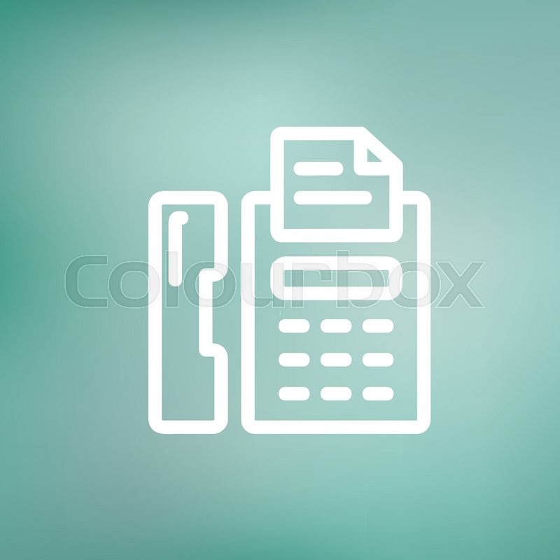 fax machine icon thin line for web and mobile modern minimalistic