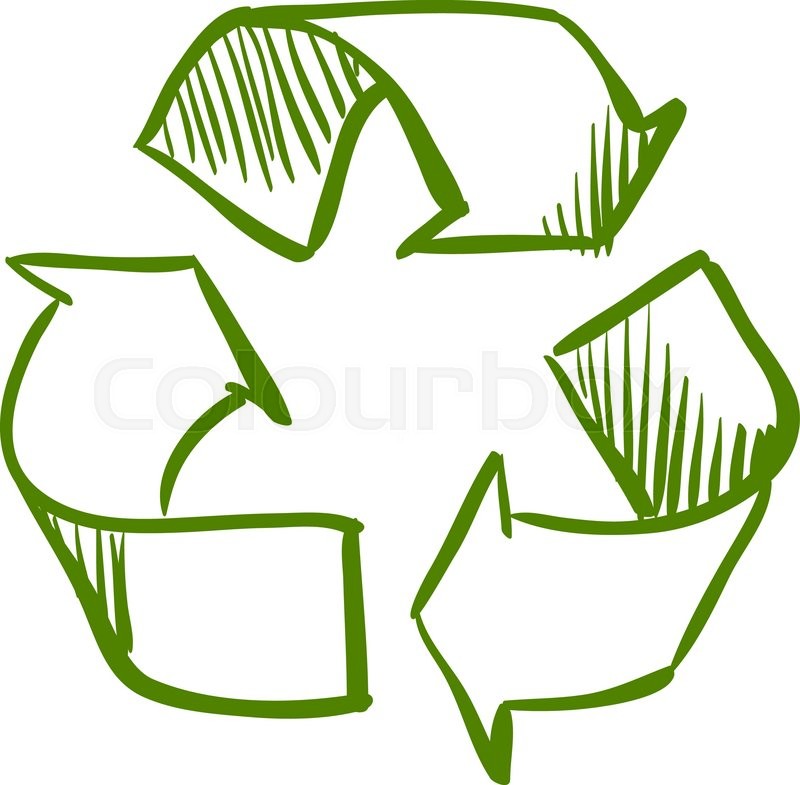 doodle recycle symbol excellent vector illustration eps 10 stock