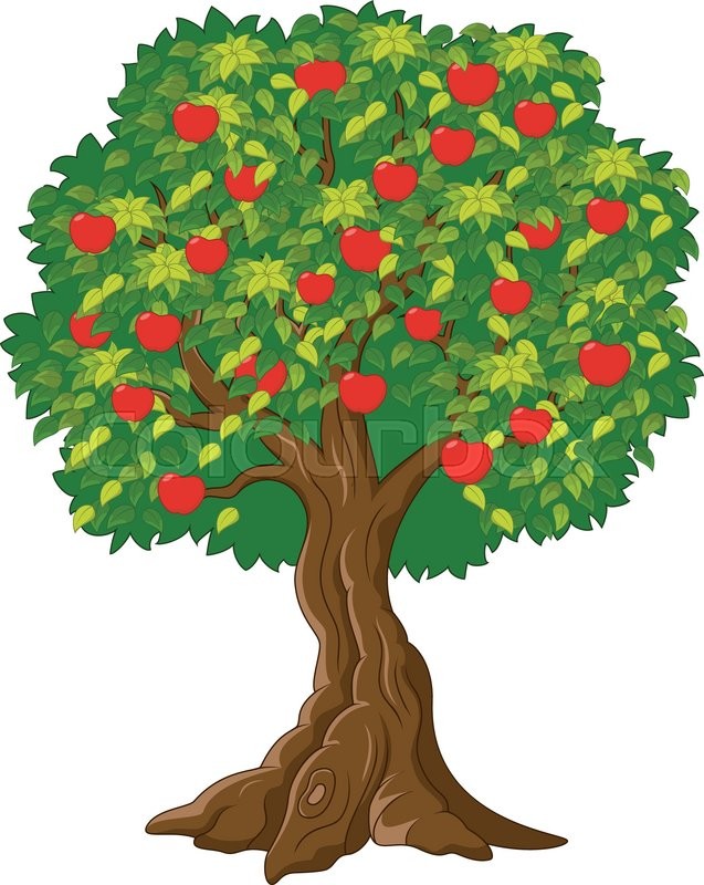 Image result for apple tree cartoon image
