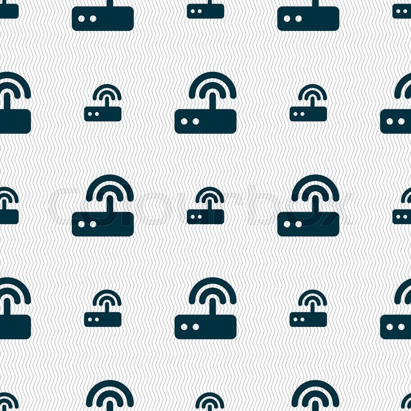 Wi fi router icon sign. Seamless | Stock vector | Colourbox