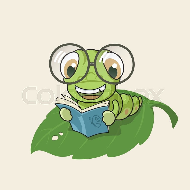 Cartoon bookworm, EPS10, This | Stock vector | Colourbox