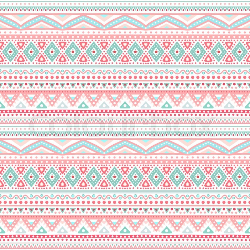 Tribal ethnic seamless... Pastel Aztec Pattern Wallpaper