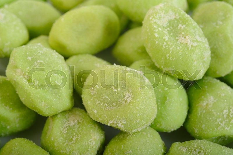 Wasabi pistachio on white background | Stock Photo | Colourbox