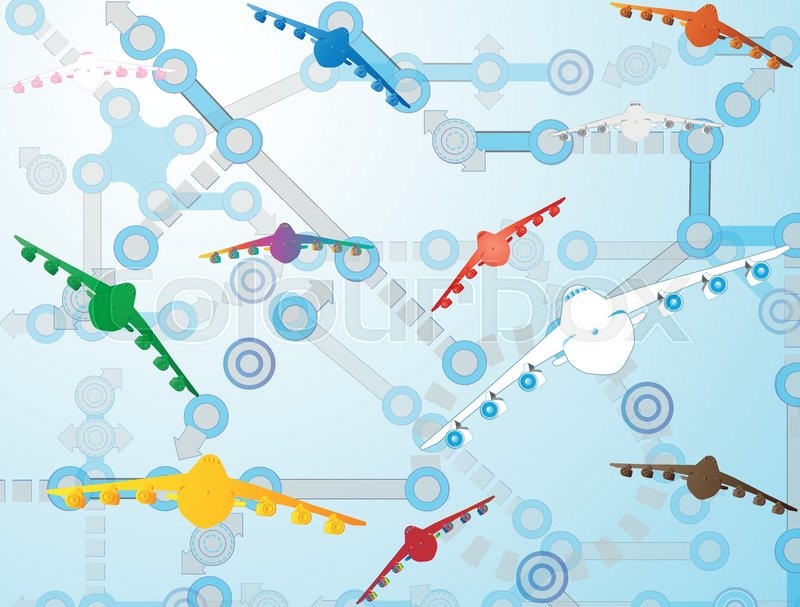 Plane, fighter | Stock vector | Colourbox