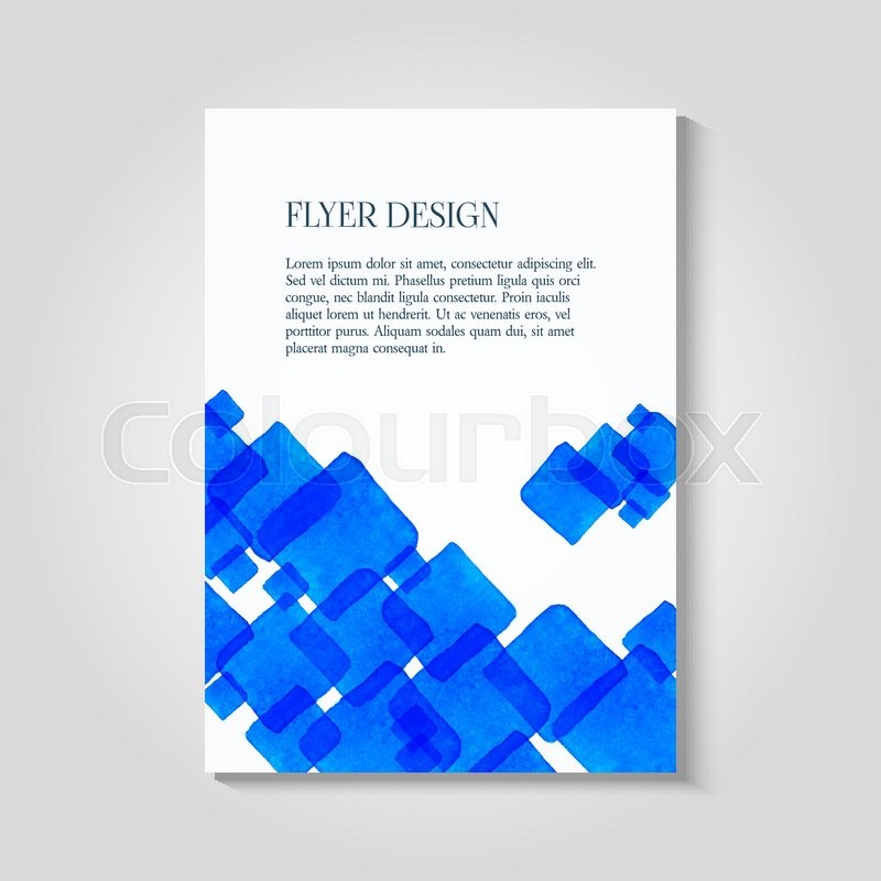 watercolor painted background design business corporate brochure