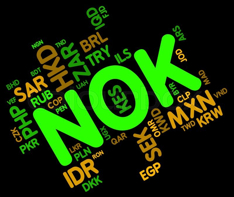 Nok Currency Indicates Norwegian Krone ... | Stock image | Colourbox