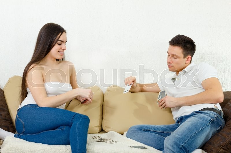 Young Adult Couple Perform Foreplay Stock Image Colourbox
