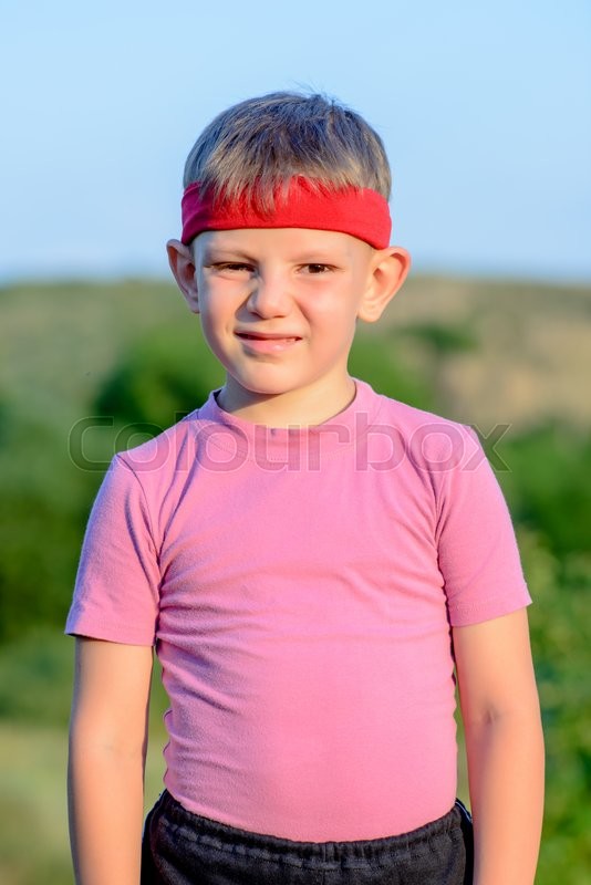 boy with headband