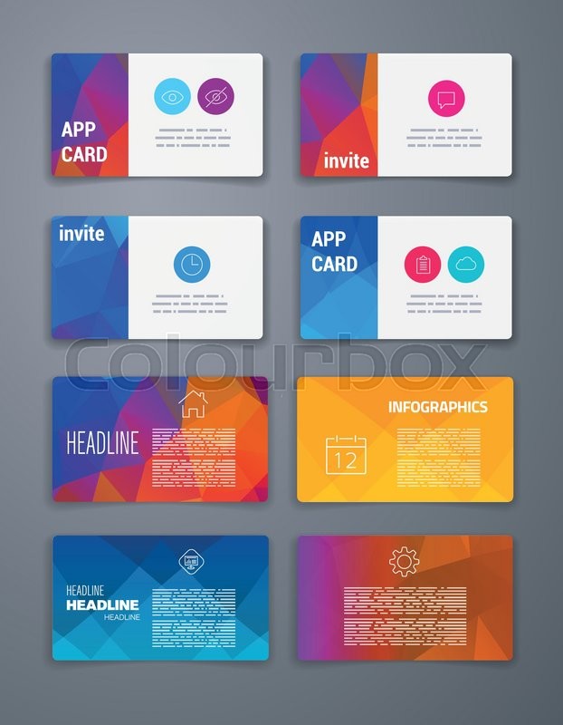 template business card abstract geometric vector template layout