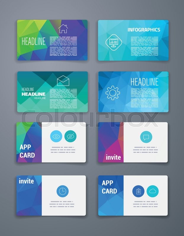 template business card abstract geometric vector template layout